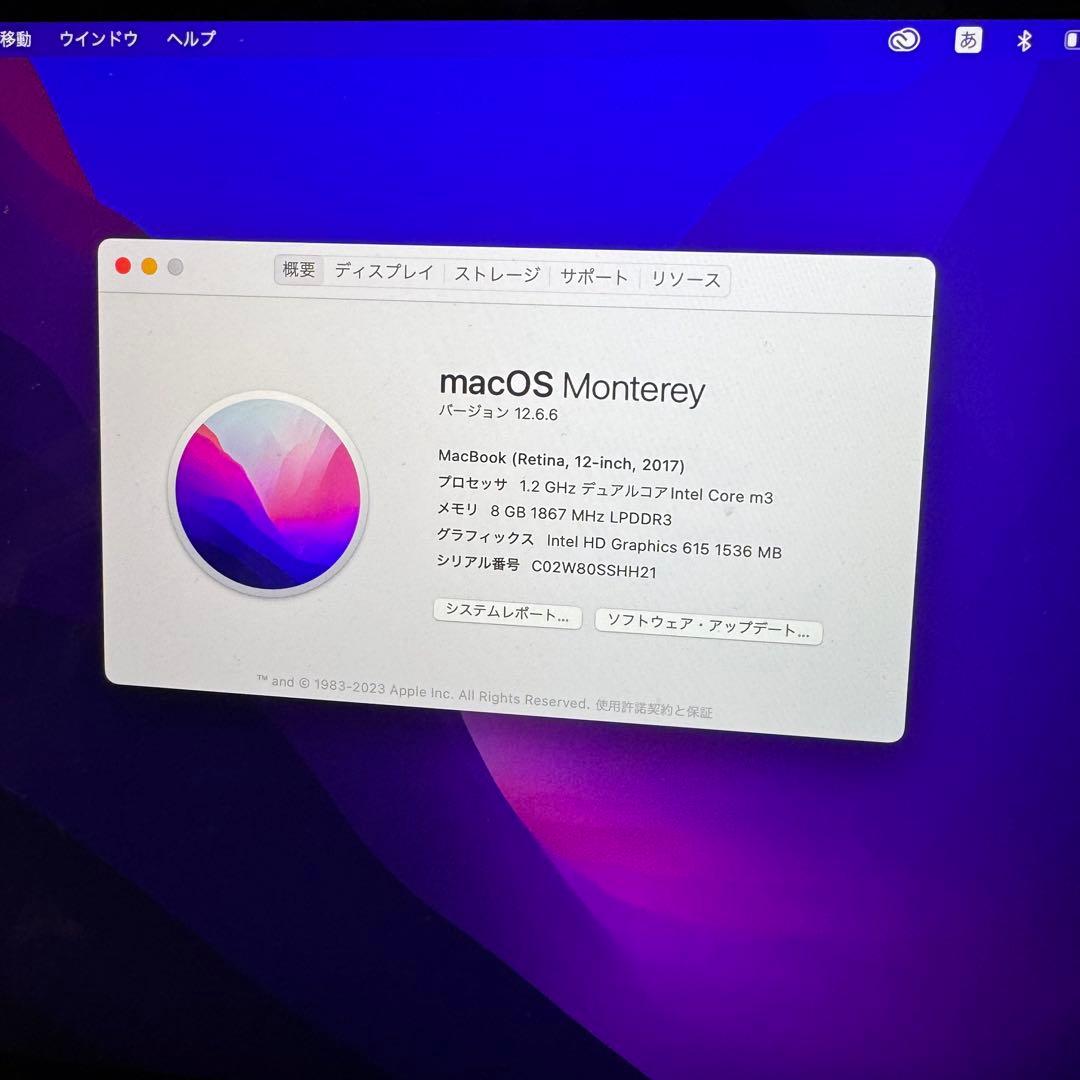 ジャンク】Apple MacBook 12インチ 2017年 - メルカリ