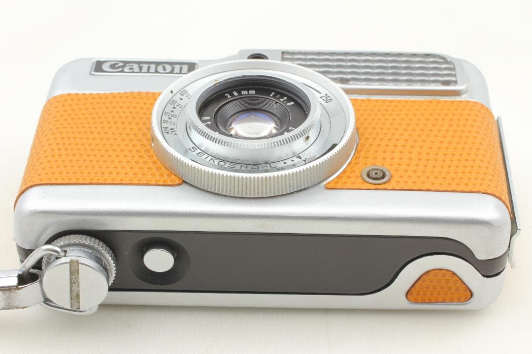 整備済 美品】黄土色 キヤノンデミハーフフレームカメラ露出計ok＃1316