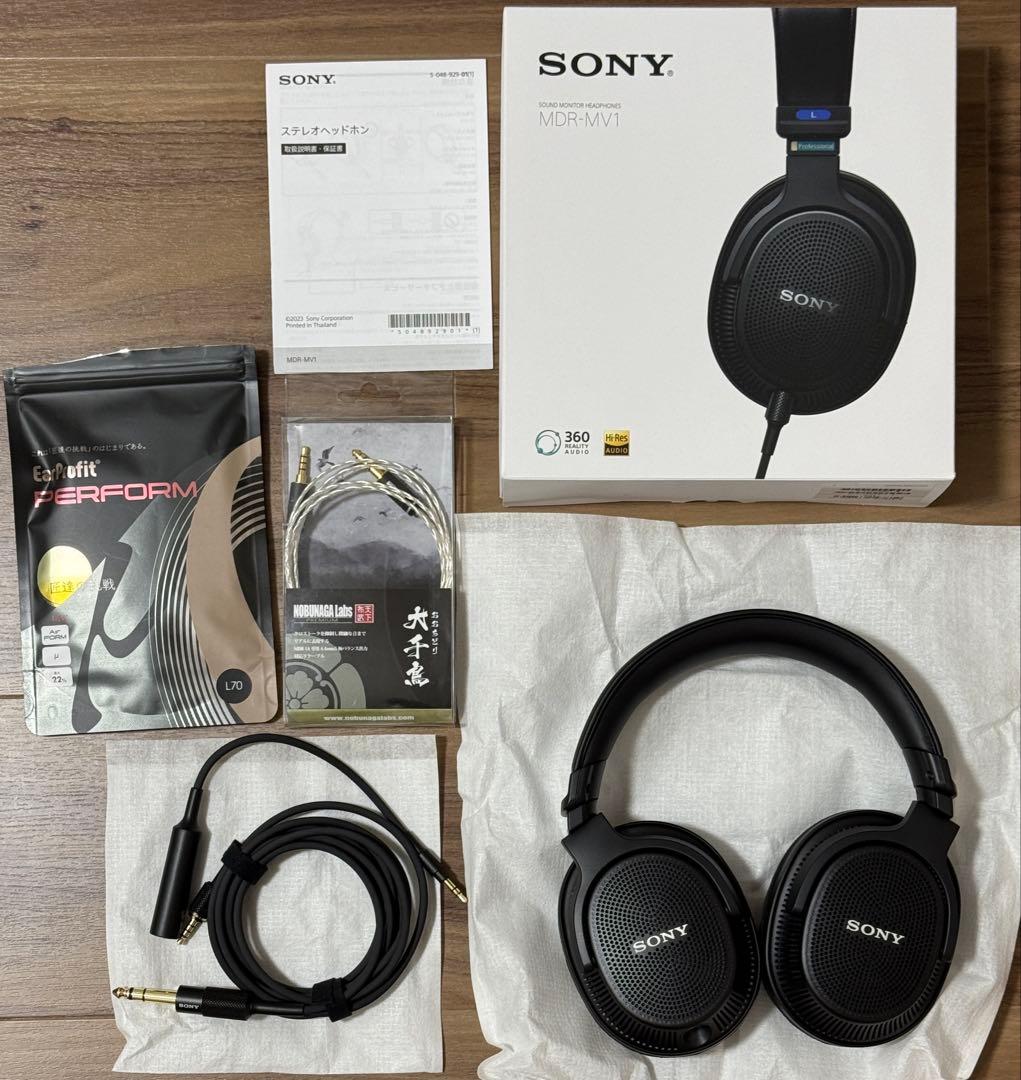 SONY MDR-MV1（ほぼ未使用）、バランスケーブル、イヤーパッドカバー s-l400.jpg