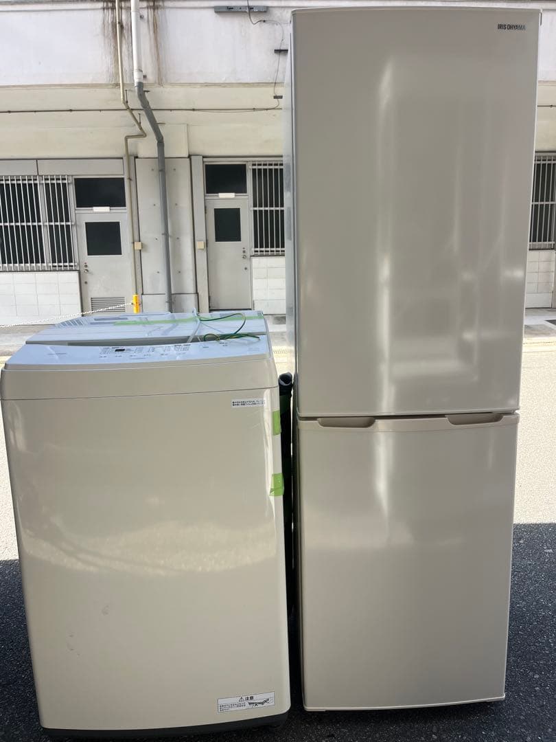 福岡市配送設置無料　大きめ162L冷蔵庫、洗濯機セット 家電 セット 家電セット 2点 新生活 一人暮らし 冷蔵庫 洗濯機 90L 5kg