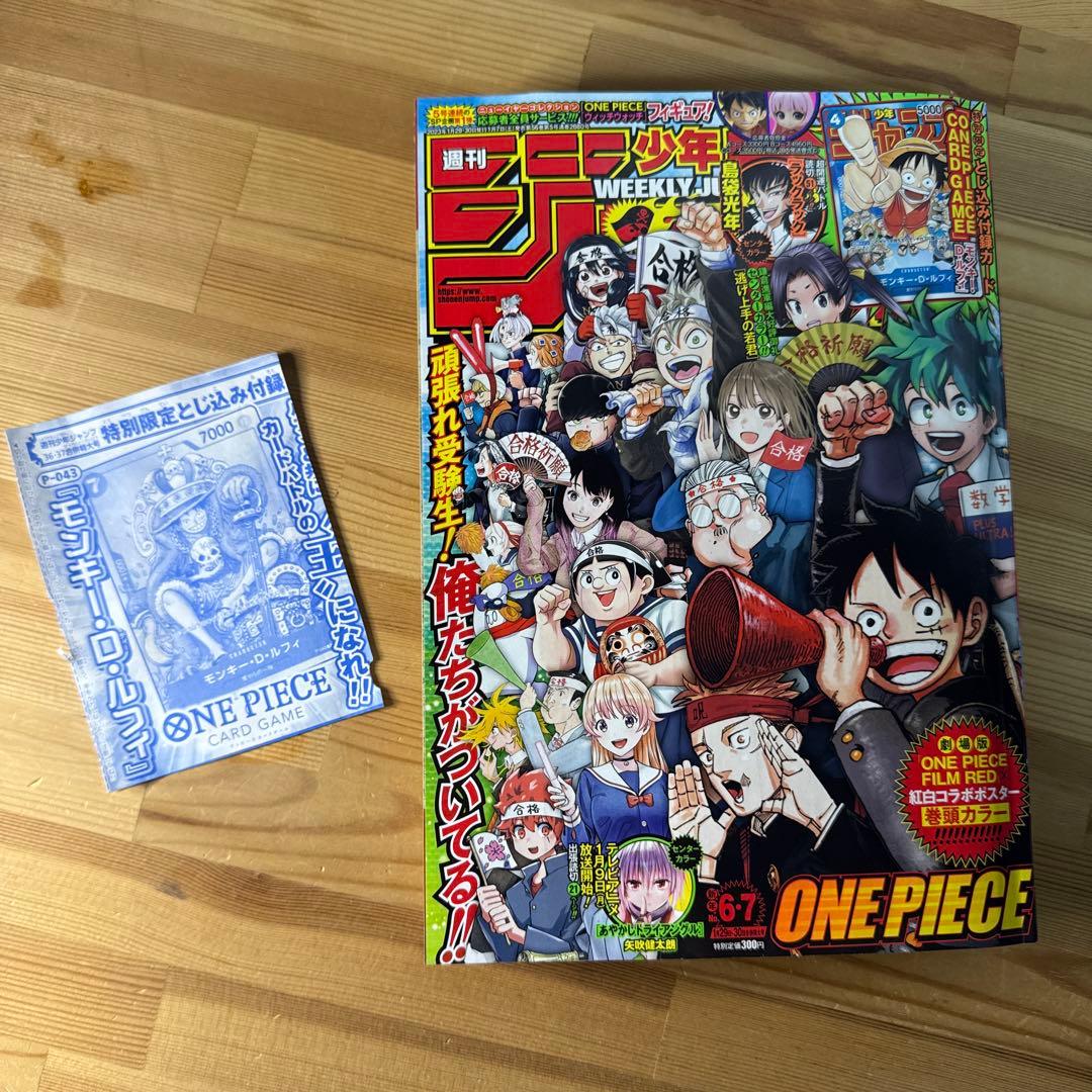 週刊少年ジャンプ ワンピースカード ルフィ プロモ 付録 未開封 2種類