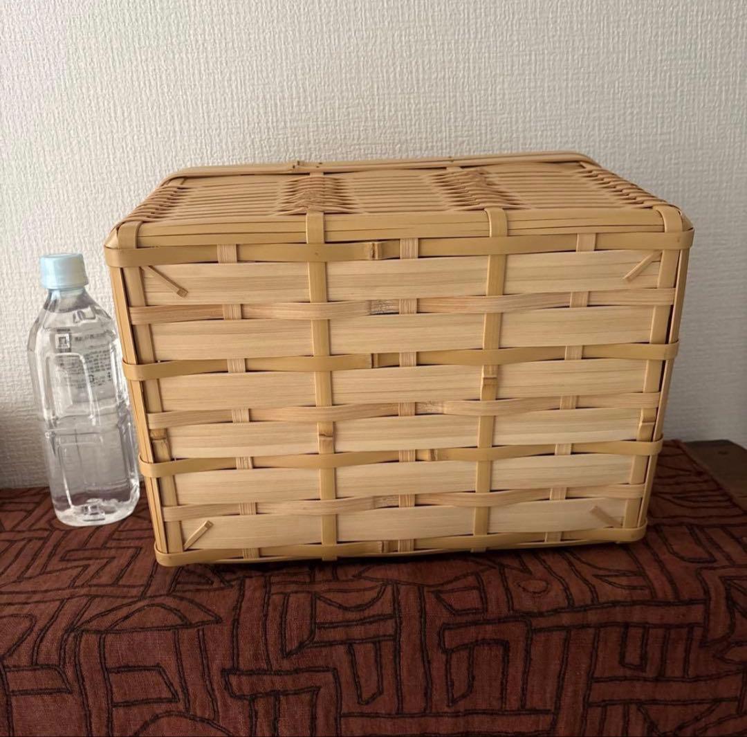 白竹 ピクニックバスケット 1点 竹かご 行楽 お弁当 工芸品 - メルカリ