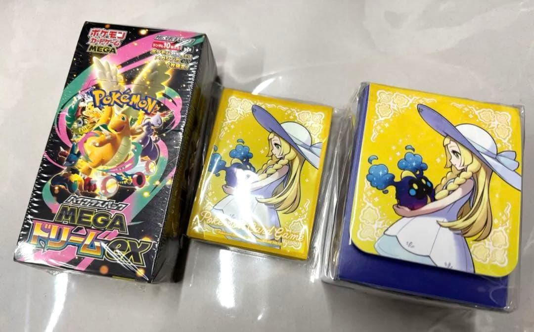 MEGAドリームex BOXシュリ付き リーリエ スリーブ デッキケースセット 楽天市場】【新品・送料無料】ポケモンカードゲーム MEGA リーリエ