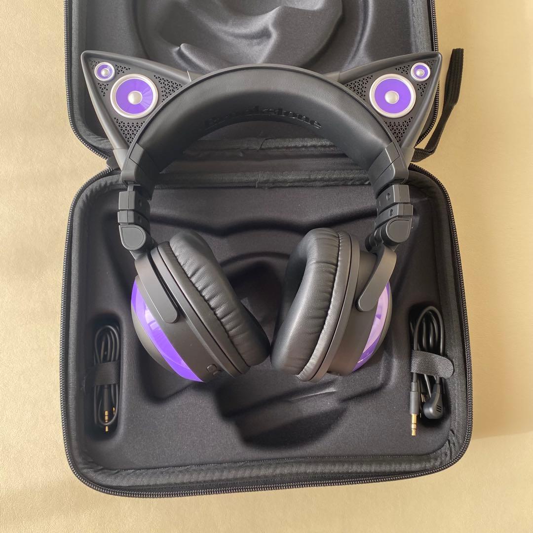 AXENT WEAR＊ネコ耳型スピーカー付きヘッドフォン＊LED付き高機能