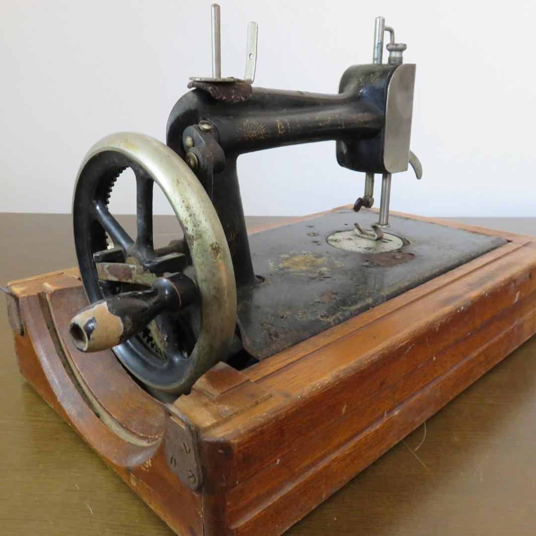 オールリード 初期型 手回しミシン 和製アンティーク 昭和レトロ