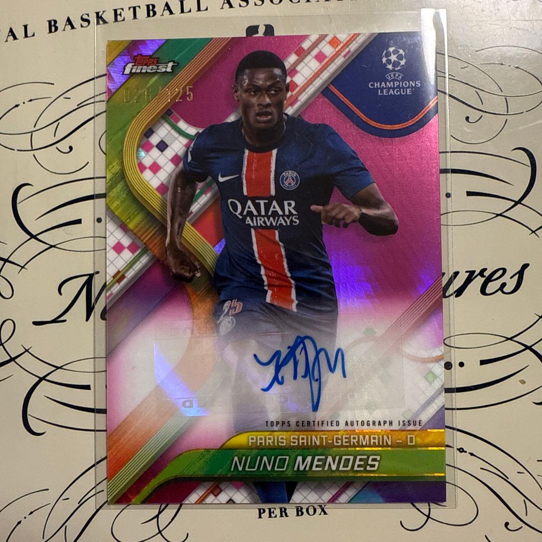 ヌーノ メンデス Topps Finest Pink 直筆サイン - メルカリ