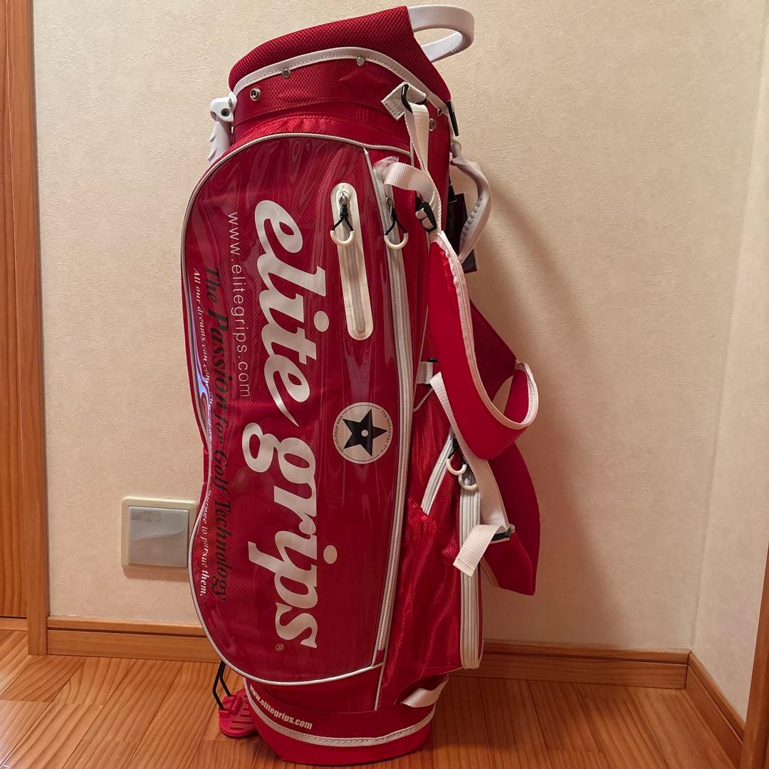 elite grips 赤 キャディバッグ elite grips（エリートグリップ） 軽量 9.5型 スタンド キャディバッグ