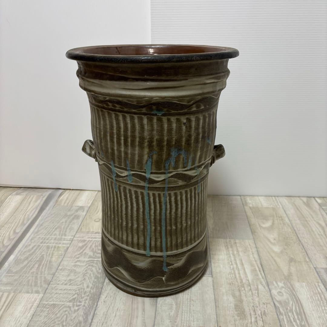 小石原焼 ⭐︎傘立て 飛び鉋 睡蓮鉢 メダカ鉢 刷毛目 - メルカリ