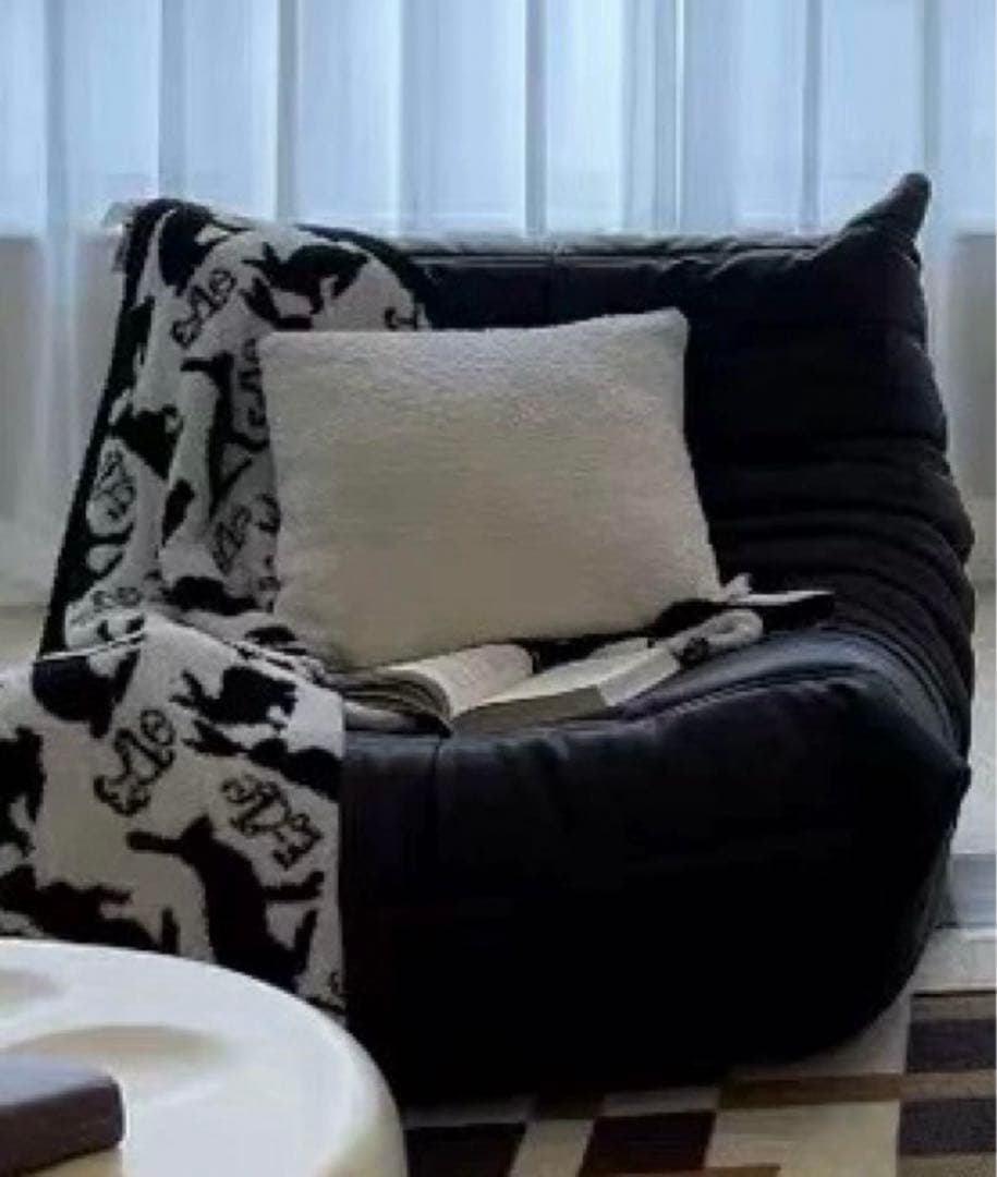 新品】リーンロゼ ligne rosetトーゴ 1人掛けソファ ブラッ - メルカリ