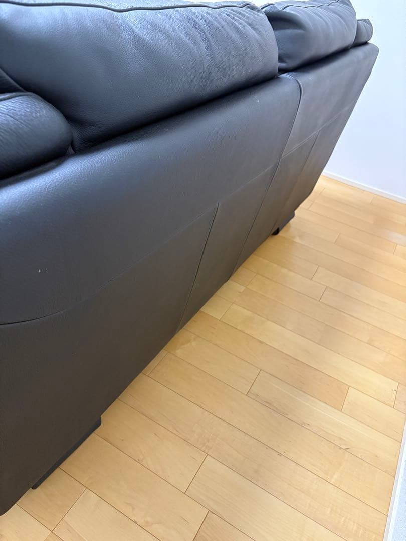 Italsofa イタルソファ 高級ソファ 本革レザー ブラック 2人掛け