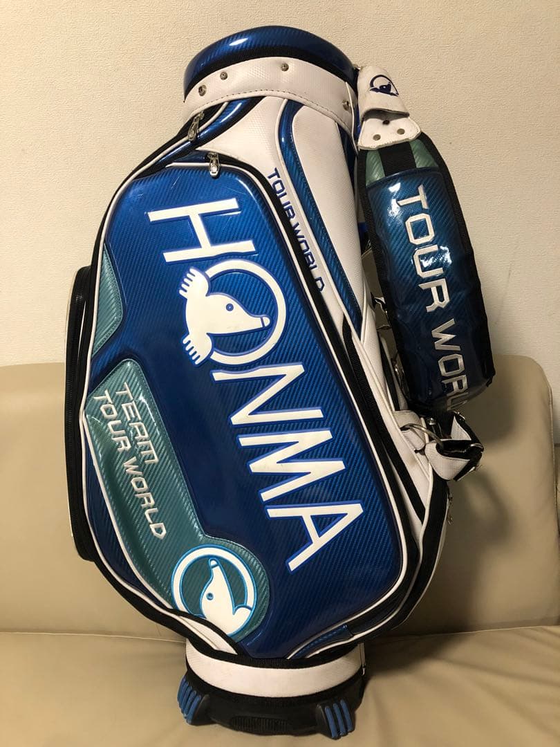 送料込み】廃盤 高級HONMA TOUR WORLD キャディバッグ 青 白 - メルカリ