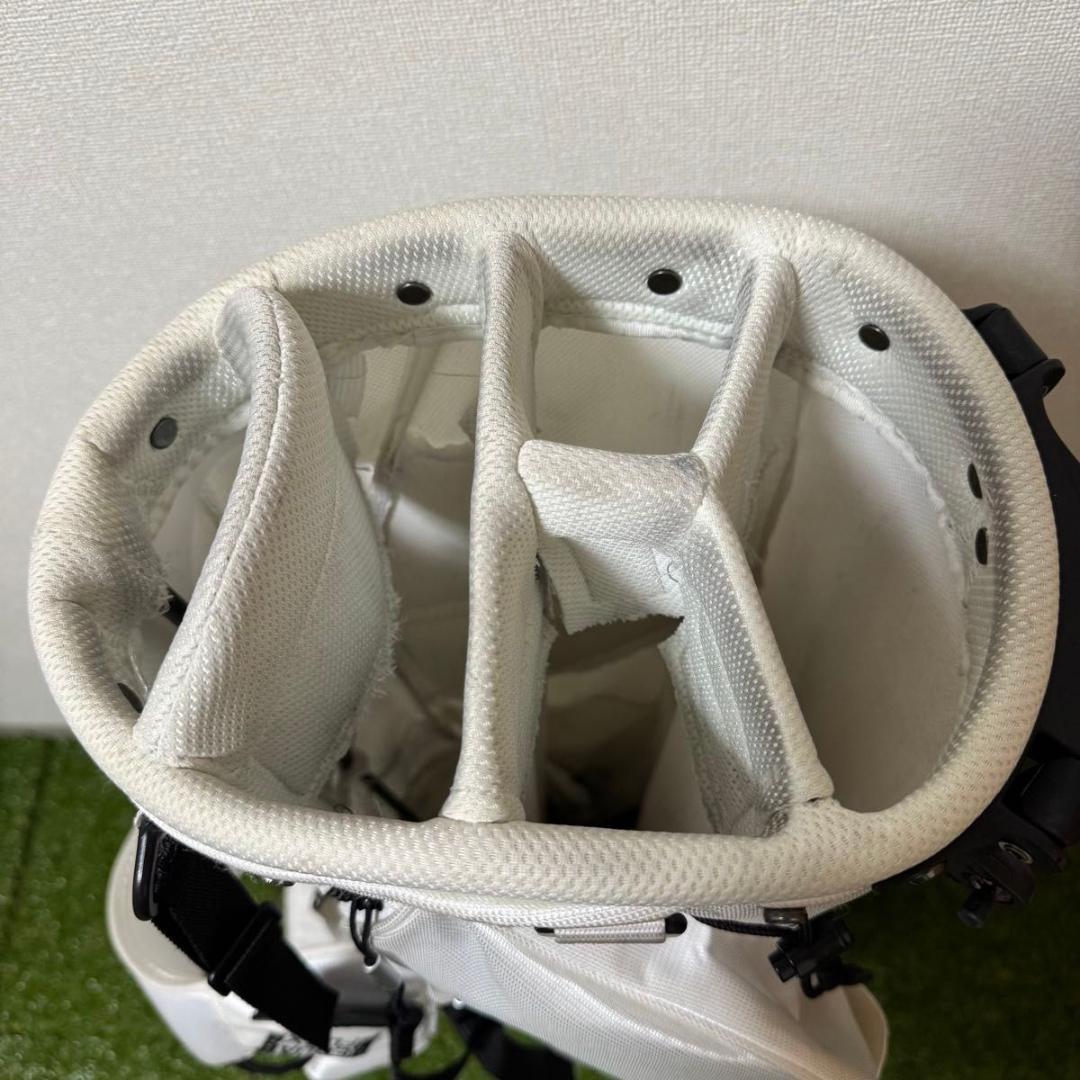NIKE ナイキ スタンド式 キャディバッグ ゴルフバッグ ホワイト 2.0kg