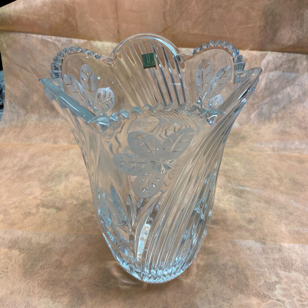 HOYAガラス花瓶 HOYAクリスタル 雪窓花瓶（小） - 土岐陶器本店