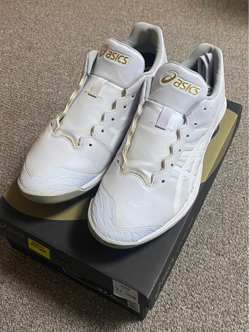 送料込み　アシックス　ポイントスパイク　ホワイト【元箱有】 楽天市場】【交換往復送料無料】 野球 スパイク ポイント 大人 白