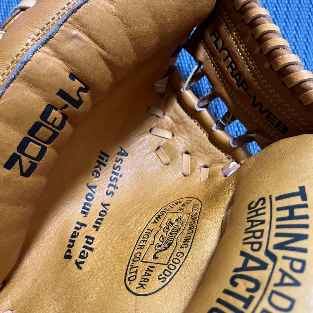 未使用 ミツワタイガー 少年軟式野球用キャッチャーミット 当時物