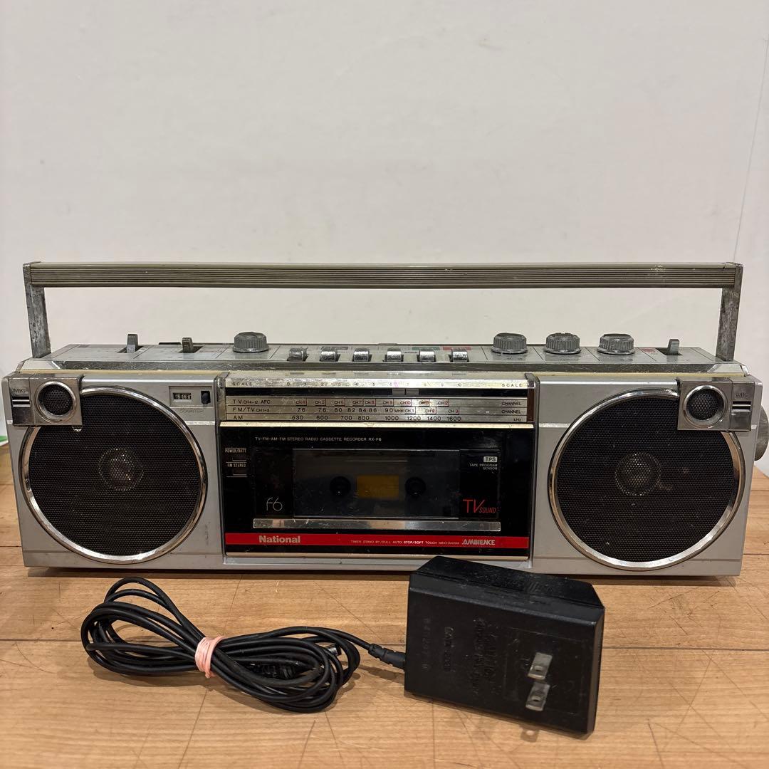 National RX-F6 ラジオカセットレコーダーシルバー【ジャンク】 - メルカリ