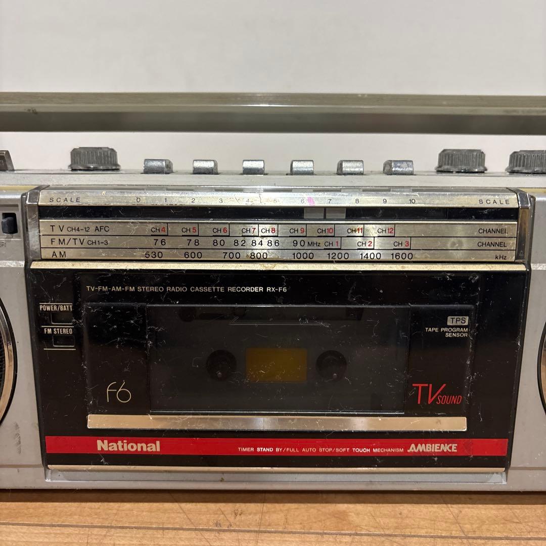 National RX-F6 ラジオカセットレコーダーシルバー【ジャンク】 - メルカリ