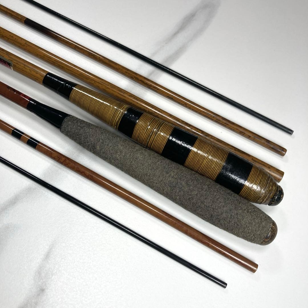 翠巧 硬々 九尺 9 写楽 紋竹 十一尺 11 へらぶな竿 ヘラ竿 へら竿 のべ