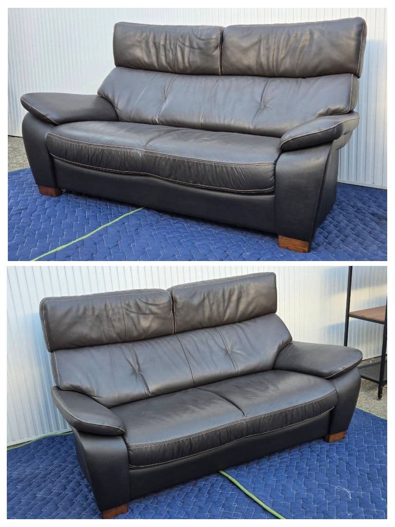 ◇送料込◇カリモク本革2.5人掛ソファ ZT7312 幅168cm直接お渡し歓迎