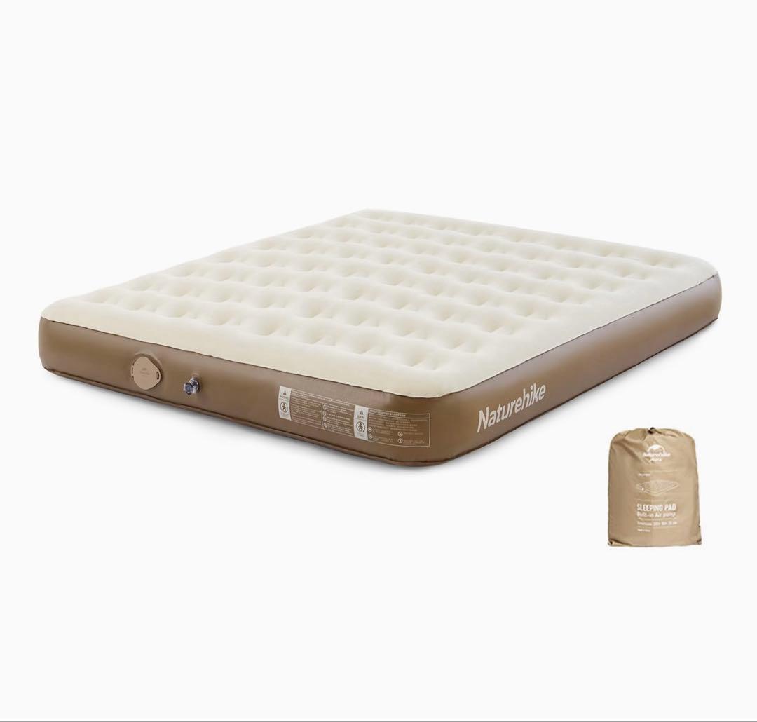 Naturehike 3人用エアーベッド 電動ポンプ内蔵 Naturehike Moment エアーマット 電動ポンプ内蔵 枕付き 電動ベッド