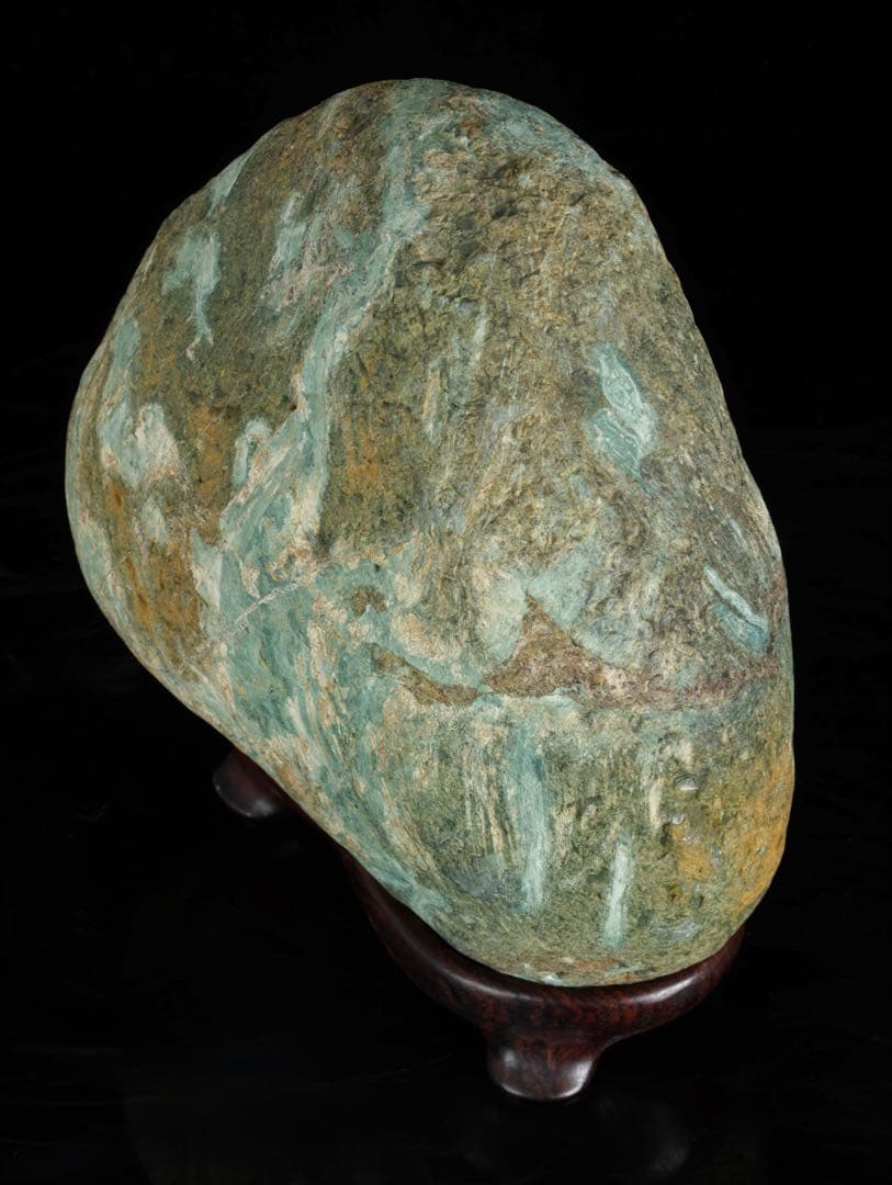 土岐石　水石 天然石 鑑賞石 4.4kg 景石 盆石 盆景 盆石 景観石 飾石