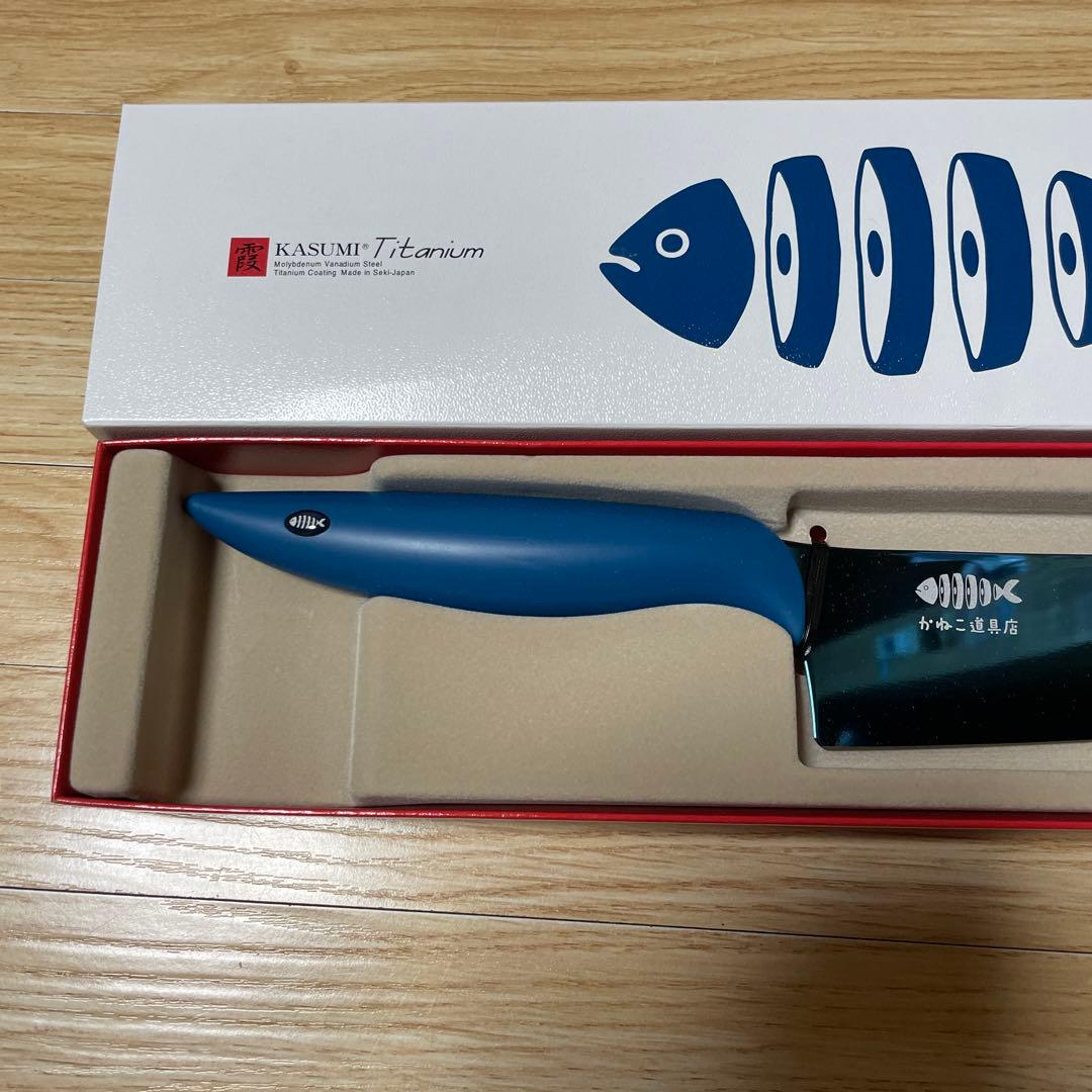 新品未使用品 きまぐれクック 包丁 きまぐれブルー かねこ道具店