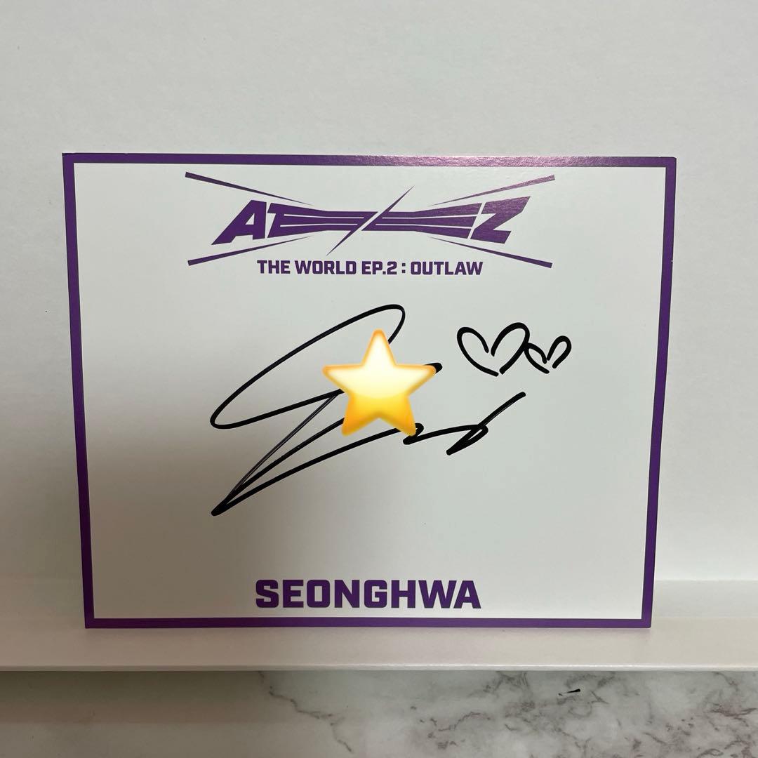 ATEEZ ソンファ 直筆サイン - メルカリ