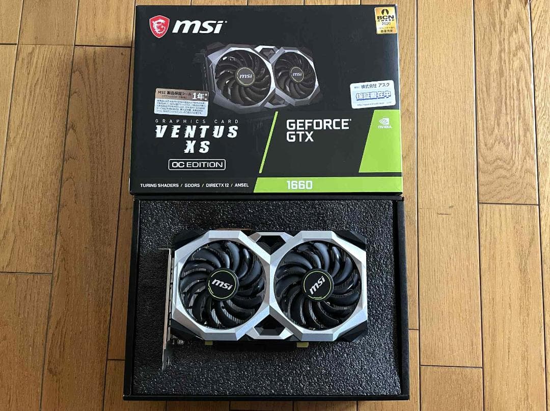 グラフィックボード・グラボ・ビデオカード MSI GeForce GTX 1660 Ventus XS OC MSI GeForce GTX 1660 VENTUS XS 6G OC グラフィックボード、ビデオ