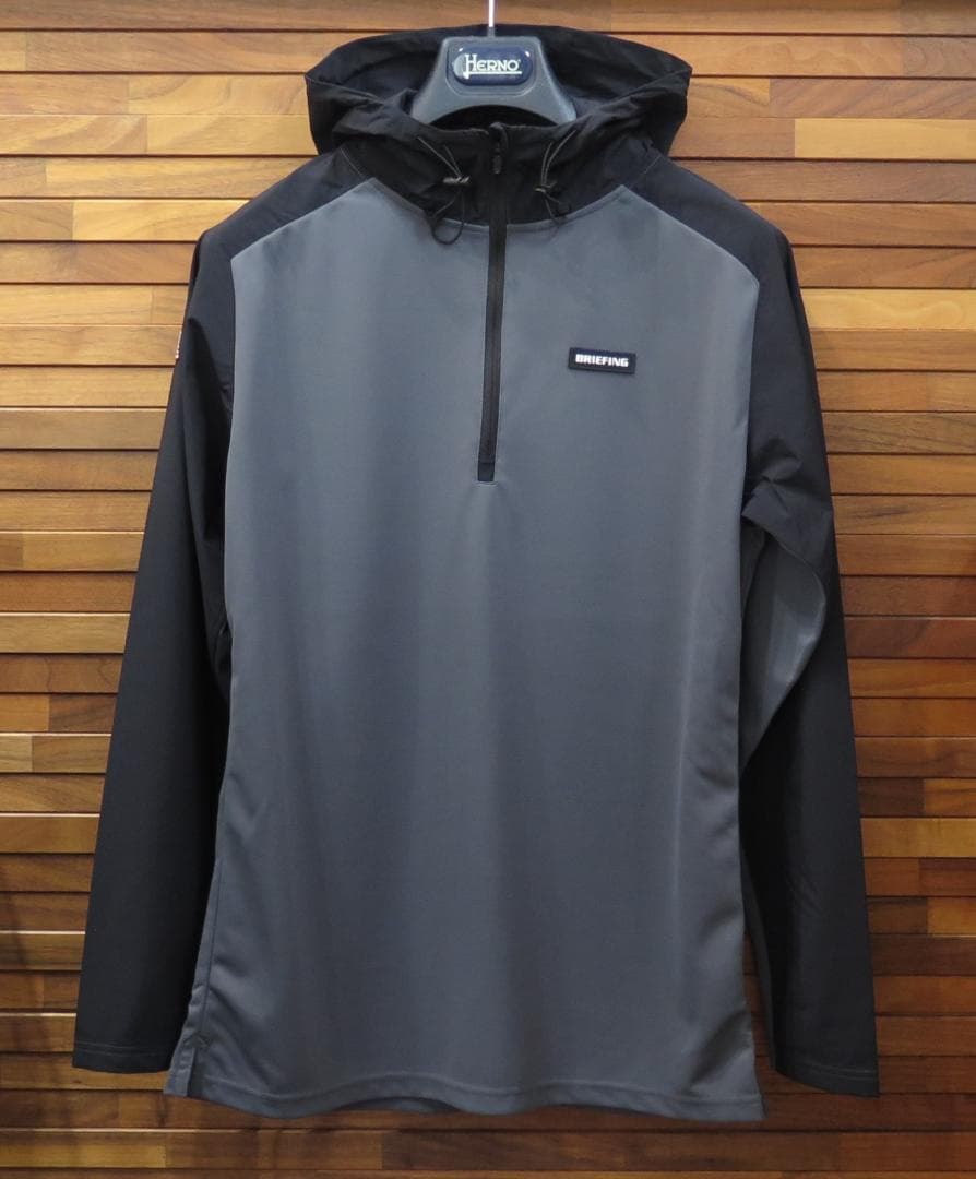 ⓂBRIEFING GOLF ブリーフィングゴルフ背面ロゴハーフジップフーディー BRIEFING GOLF（ブリーフィングゴルフ） 【ブリーフィング/BRIEFING