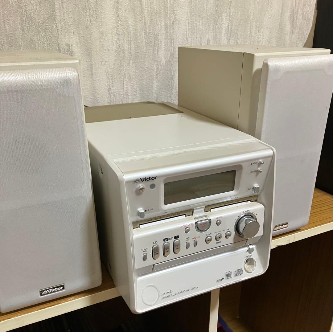 Victor マイクロコンポーネントMDシステム UX-W50-W - メルカリ