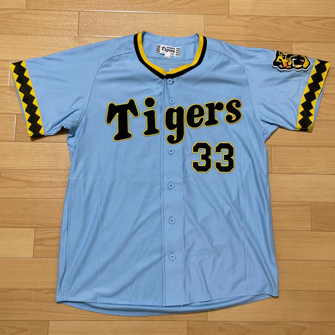 阪神タイガース ユニフォーム 糸原健斗 輝流ライン 復刻 青虎 ビジター
