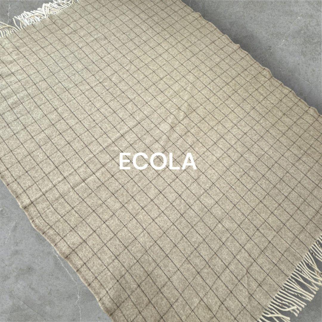ECOLA ブランケット チェック ウール WOOL ベージュ ブラウン 楽天市場】エコラ / スロー Lサイズ [ECOLA] : scope version.R