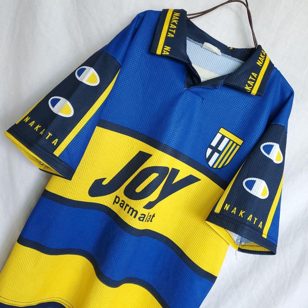 パルマparmalat 中田英寿 ゲームシャツ ボーダー ユニフォーム