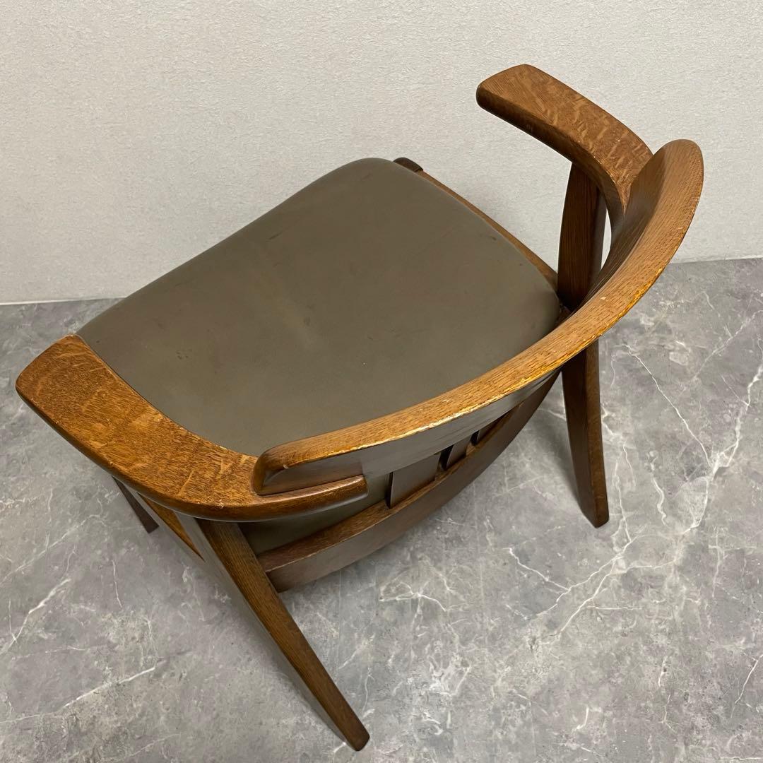 希少 辻木工 アームダイニングチェア① ヴィンテージ オーク無垢材