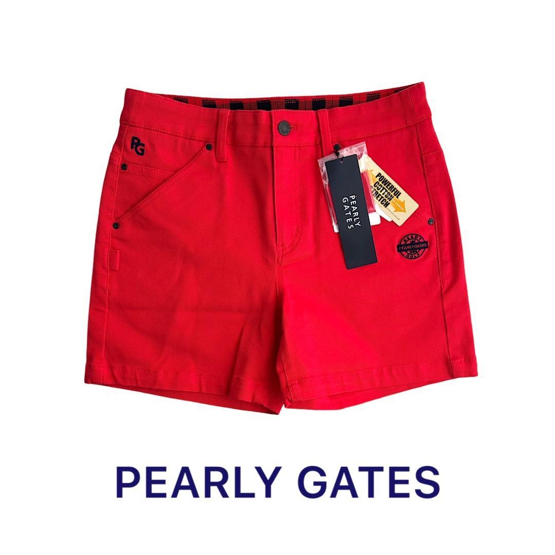 395 パーリーゲイツ パワフルコットンストレッチ ショートパンツ 赤 2