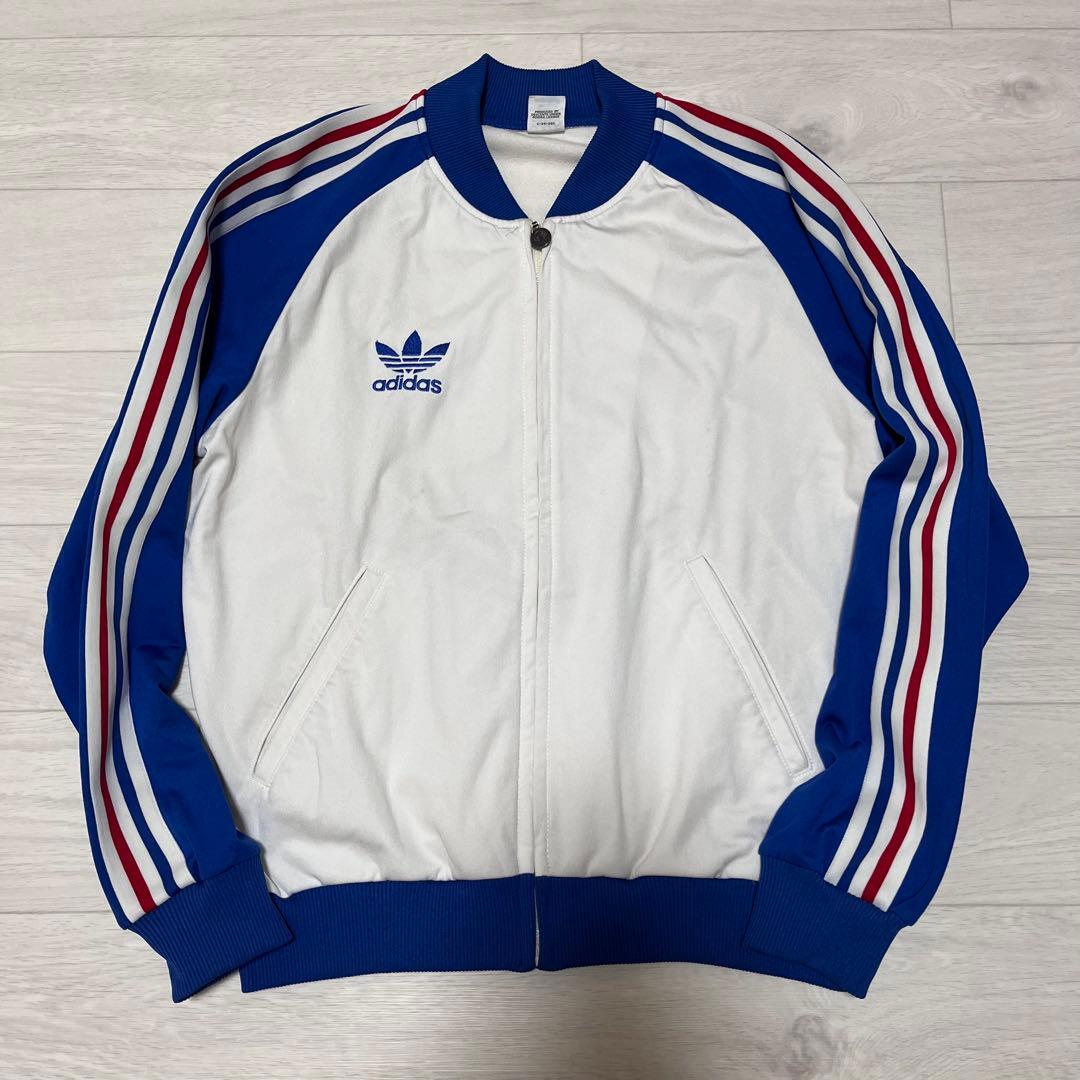 レア★80s【Old adidas】西ドイツタグ デサント製 トラックジャケット 中古・古着通販】adidas (アディダス) 80s デサント製 トラック