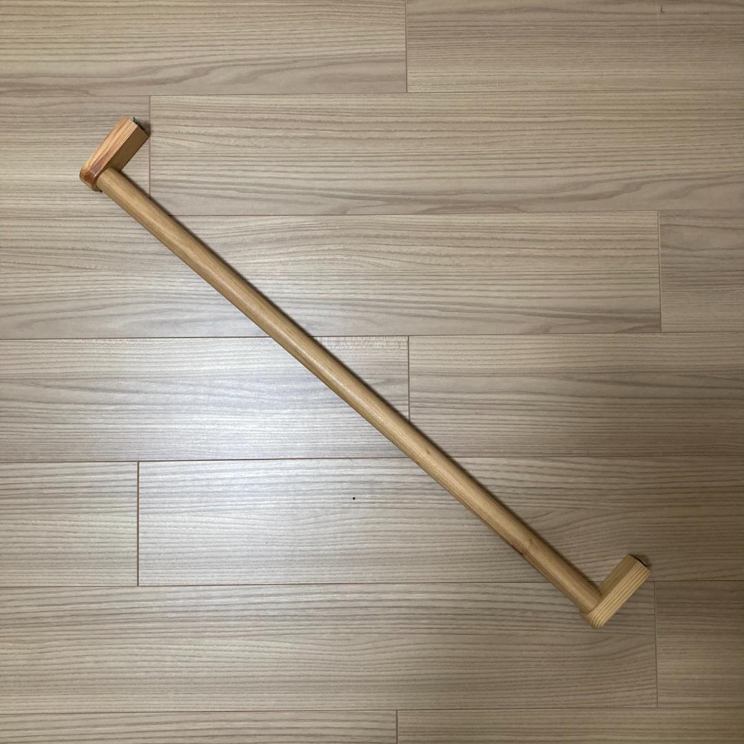 無印良品】パイン材ユニットシェルフ・ワードローブ（木製バー）2台