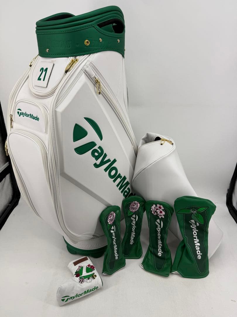 TaylorMade キャディバッグ ホワイト/グリーン21年マスターズ - メルカリ