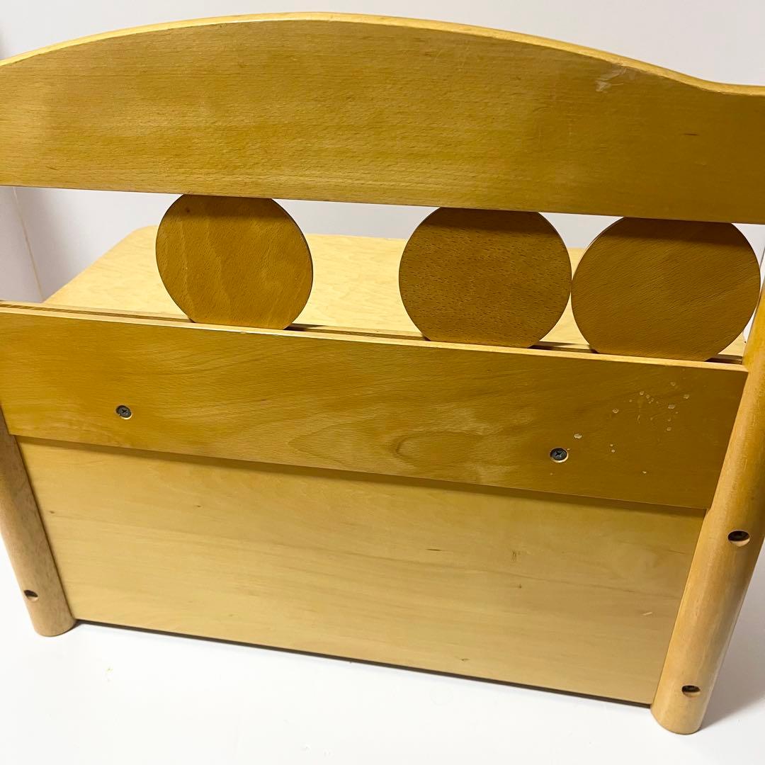 ディズニー ミッキーマウス 収納椅子 ベンチチェア 木箱 小物入れ 昭和