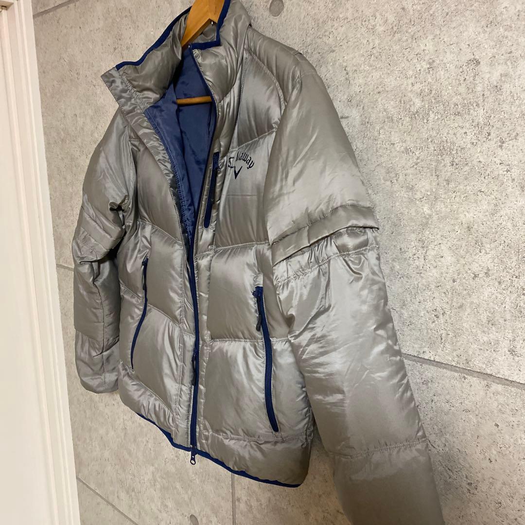 キャロウェィ レッドレーベル メンズ2way ダウンジャケット Lグレー