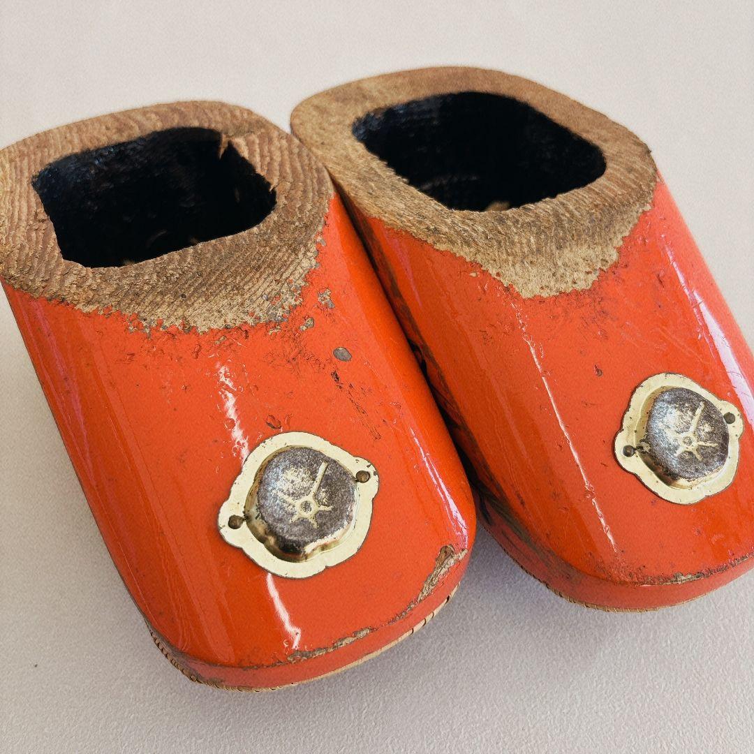 七五三 7歳女の子 ぽっくり 20cm 鶴 鼻緒三つ編み 中古品 61255