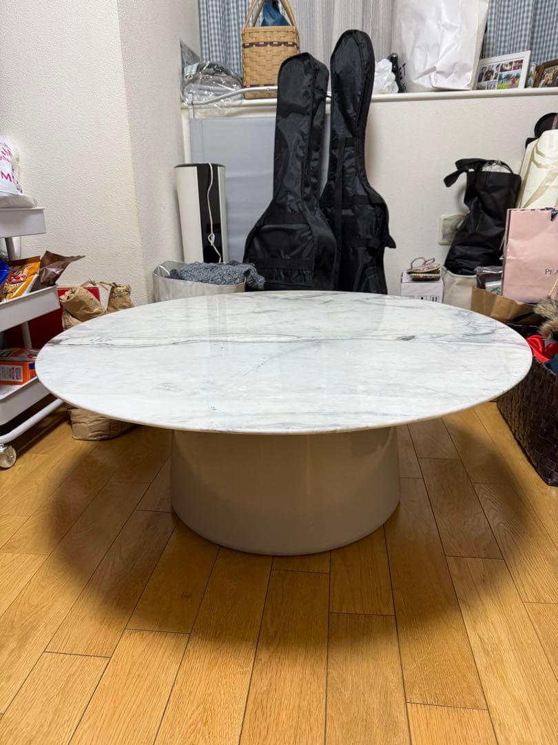 円形大理石センターテーブル セラミック ネストテーブル セット 丸テーブル センターテーブル