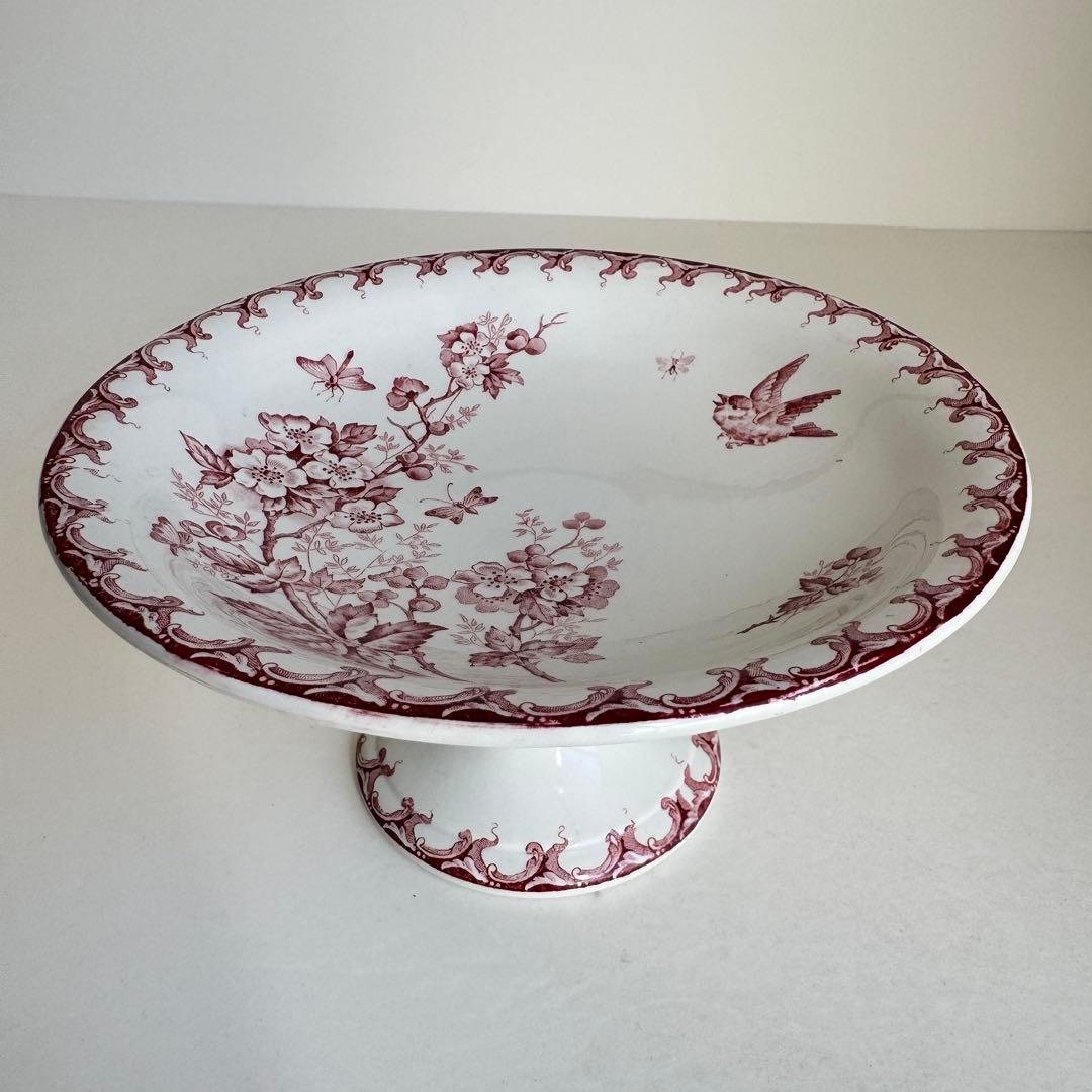 美品　フランスアンティーク　サンタマン　オーべピーヌ　コンポティエ サンタマン窯『オーベピーヌ』スープ皿（直径23cm） フランス