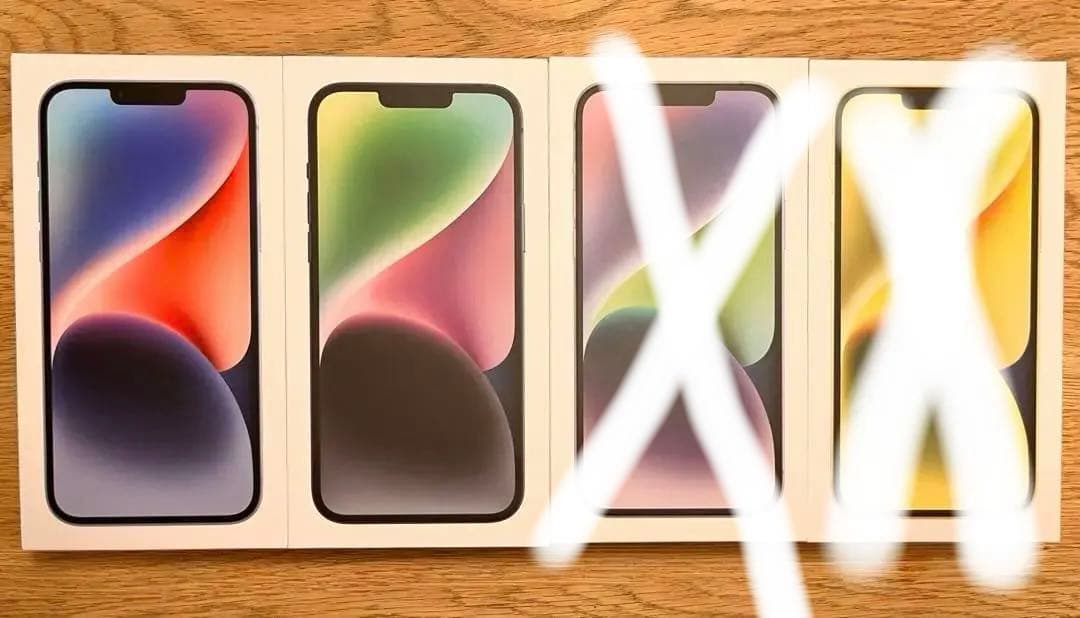 iPhone 14plus 128GB×3 3色未開封 バラ売りOK ムスビー｜「モバイルスター」おまけ付き未開封 SIMフリーiPhone14