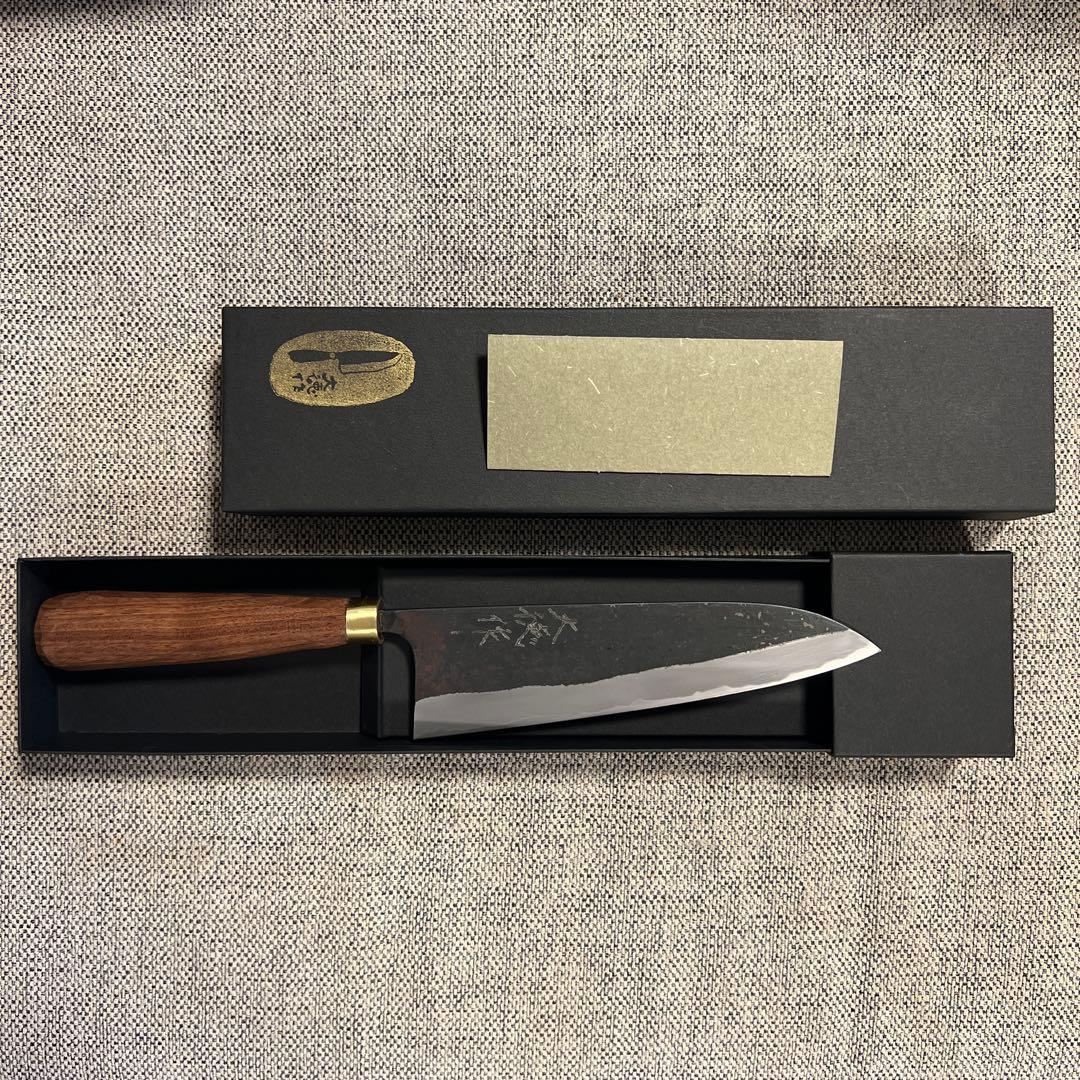 赤畠大德ペティ新品未使用 鍛冶職人 赤畠大徳 ｜ 黒打ペティナイフ 120mm