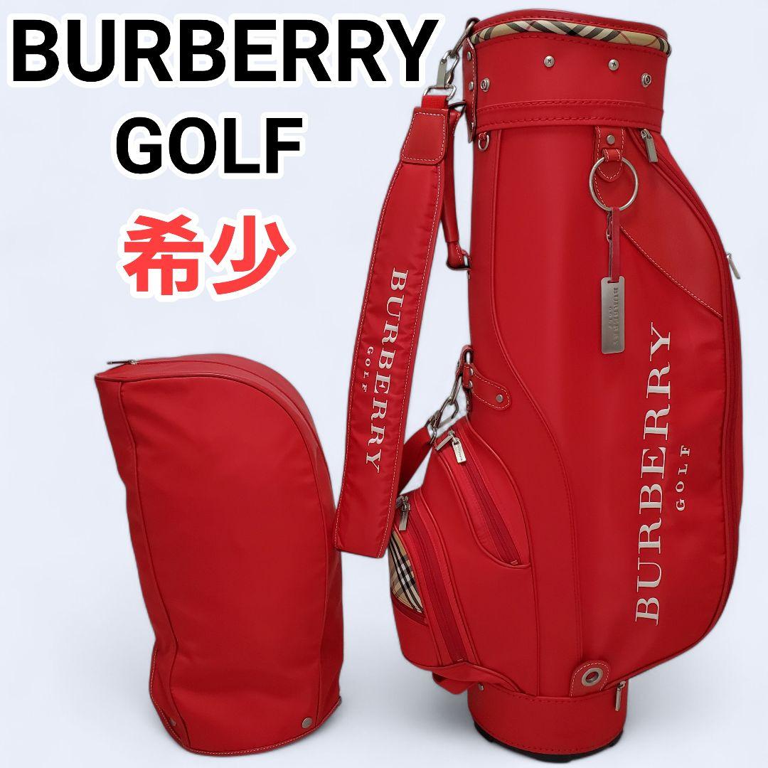 希少 BURBERRY キャディバッグ レッド Yahoo!オークション -「バーバリーキャディバッグ」の落札相場・落札価格