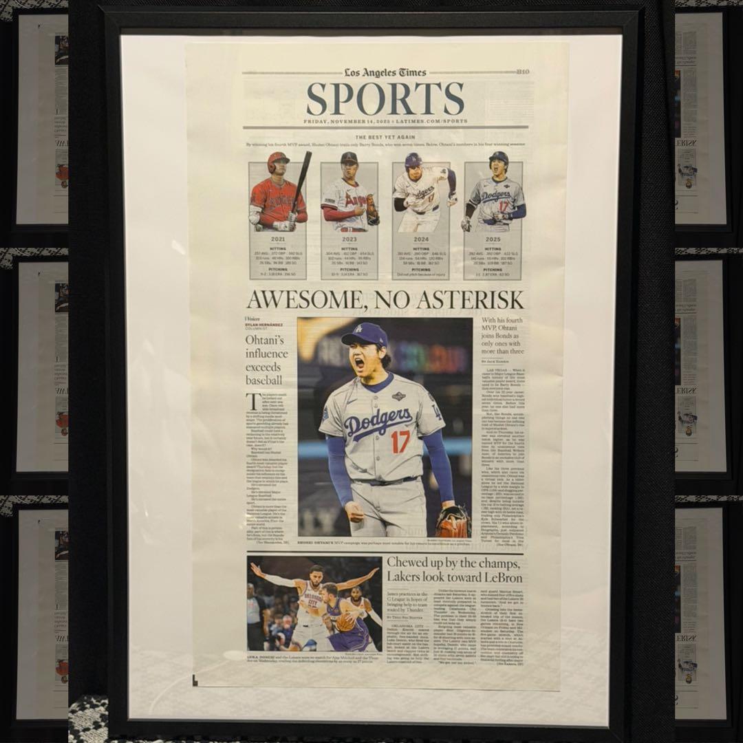 ドジャース 『大谷翔平 MVP 記念号』額縁入り　山本由伸　佐々木朗希 大谷翔平＆山本由伸＆佐々木朗希 東京シリーズ記念コイン 日本人選手