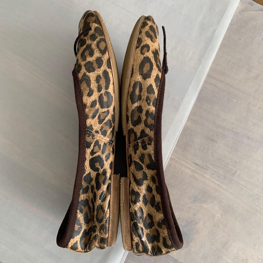 E.PORSELLI×APC ポルセリアーペーセー 別注レオパードバレエシューズ