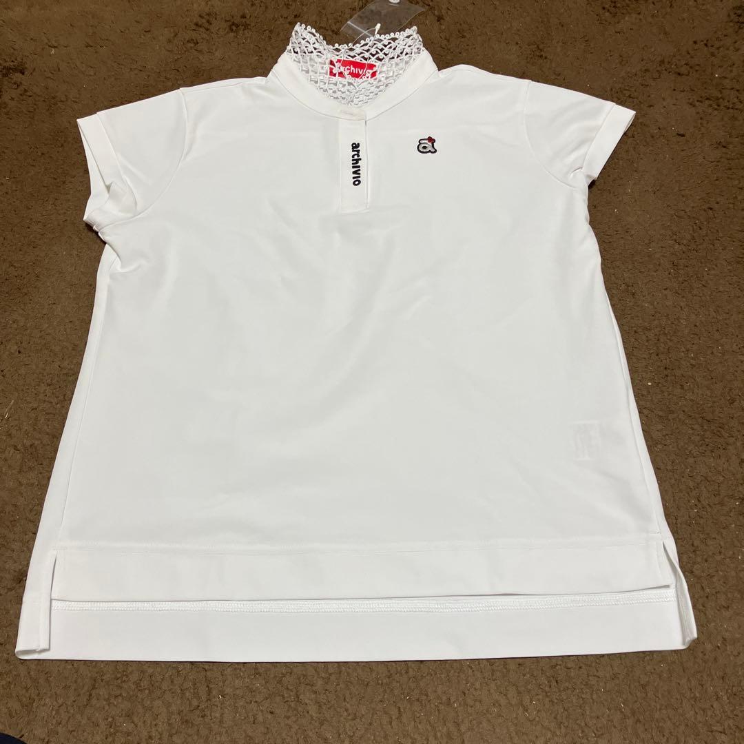 23ss【新品未使用 アルチビオ】オリジナルレース襟機能素材半袖ポロシャツ38号 23ss【新品未使用 アルチビオ】オリジナルレース襟機能素材半袖