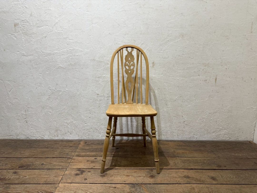 1153 ③英国アンティーク　ホイールバックチェア　イス　ウインザー　店舗什器 アンティーク ウィンザーチェア・ホイールバック 1880年代 - 輸入